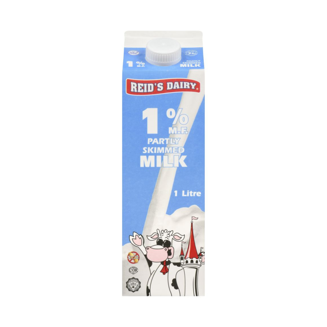 Reid's Dairy 1% Milk (1L Carton)
