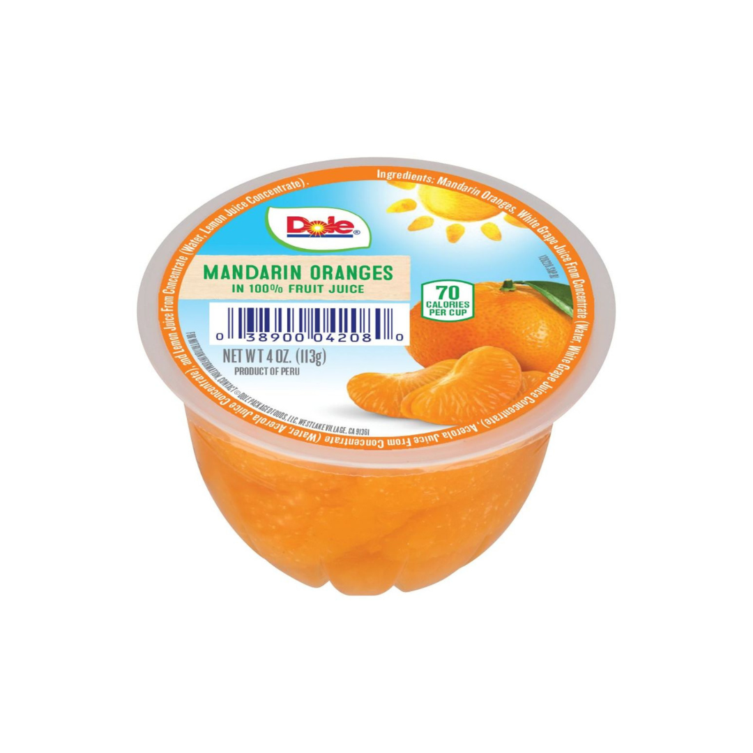 Dole Mandarin Fruit Cups 36 Units per Case Healthy Selections