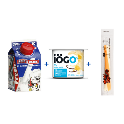 3D COMBO 6 (WM/CS) - White Milk (Twist Cap), Yogurt Cup, Cheese String