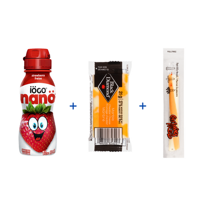3D COMBO 7 (NANO COMBO) - Iogo Yogurt Drink, Marble Cheese Portion, Cheese String