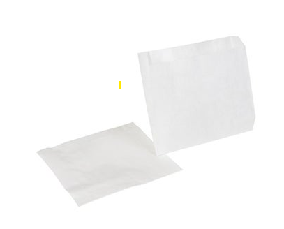 White Paper Bags, Grease Proof, 5X1.5X4.5In